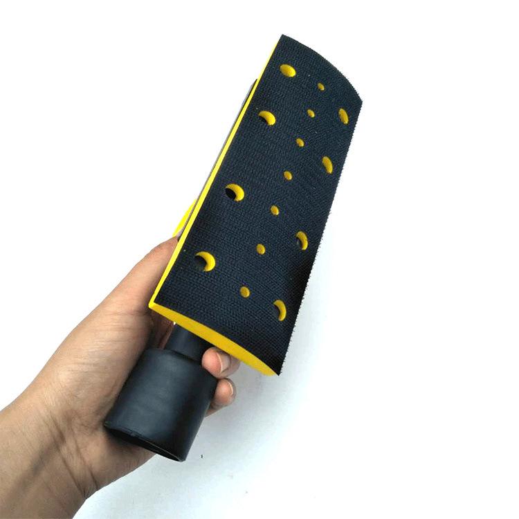 Блок для шлифовки и полировки автомобильной краски Canjie - Прямоугольная изогнутая ручная шлифмашинка для удаления пыли с функцией пылесоса.