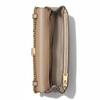 TORY BURCH CHARLIE Brand Logo Magnetic Closure Pebbled Leather Crossbody Bag Mini Women's Cement Color 186041-020
