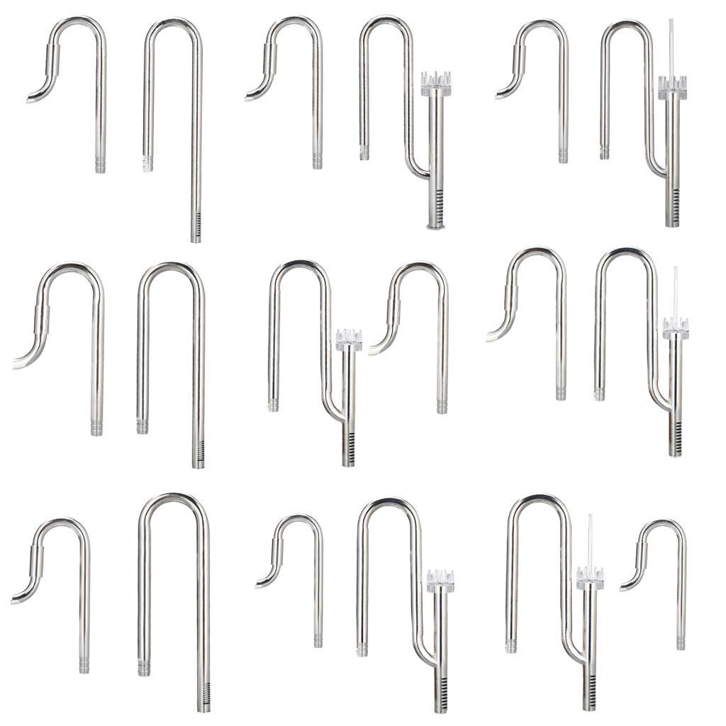 Stainless Lily Tube Inlet Outlet Adjustable Rod Aquarium Filter Connector for All Water Types