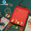 HANYANG Stainless Steel Christmas Dessert Spoon and Fork Gift Set Fruit Fork Father Christmas Coffee Spoon Hotel Household Tableware
