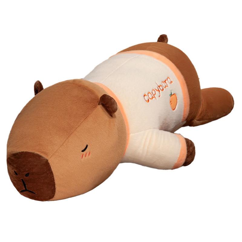 Pillow Capybara Animal Soft Texture Design Plush Lying Doll Duck Orange Sakaban