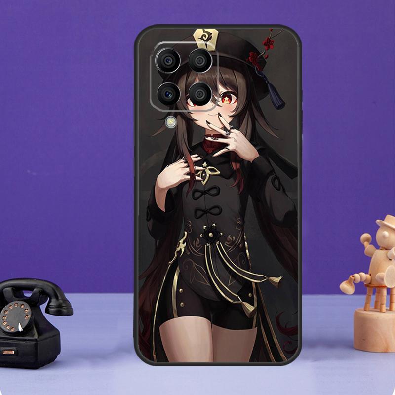 Чехол Genshin Impact Hutao для Samsung Galaxy M55 M21 M31 M51 M12 M32 M52 M20 M13 M23 M33 M53 M14 M34 M54 M30s