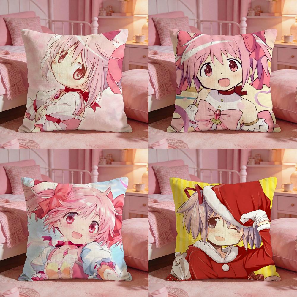 PPuella Magi Madoka MMagicas Наволочка Премиум Комфорт Двусторонняя Подушка - Дизайн Два в Одном Для Любой Комнаты и Салона Автомобиля