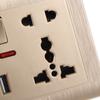 Настенная розетка с универсальным 5-отверстием 2.1A Dual USB порт для зарядки