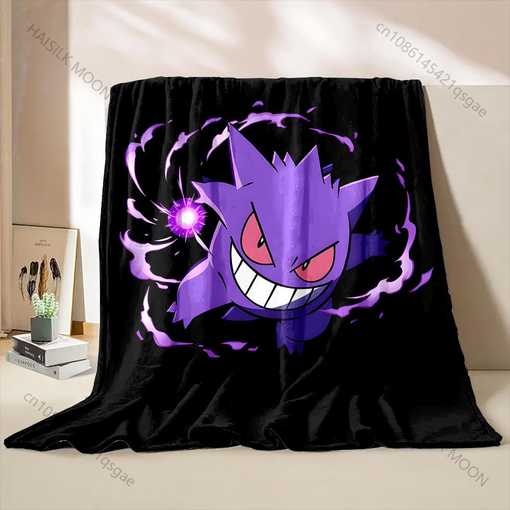 New Product Japan Pokemon Gengar Print Blanket for Home Sofa Travel Office Break Blanket Children Student Kids Luxury Gifts