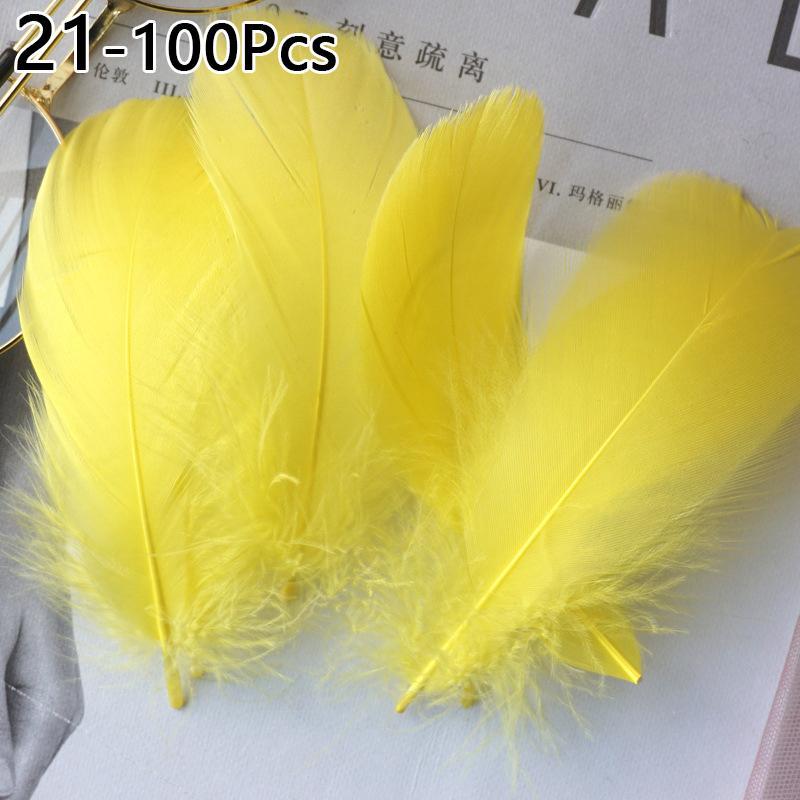 100pcs 6-12 Cm Natural Colourful Goose Feather Plume for Wedding Party Clothing Decoration DIY Craft Feathers