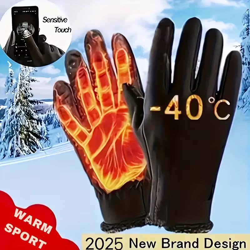 Men's Thermal Touchscreen Gloves - Winter Warmth with Fit, -Slip Grip & Full Finger Coverage, Winter Mitts for Men