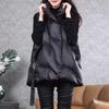 Autumn Winter Loose Bright Down Cotton Vest Outwear Clothes White Black Warm Thicken  Parkas