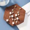 Long Earrings Elegant Pearl Tassel Earrings for Women Crystal Drop Earrings Korean Fashion Dangle Earrings Wedding Party Jewelry