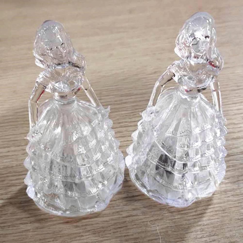 Светодиодная лампа Crystal Princess, меняющая цвет, рождественская ночная лампа, домашний декор стола