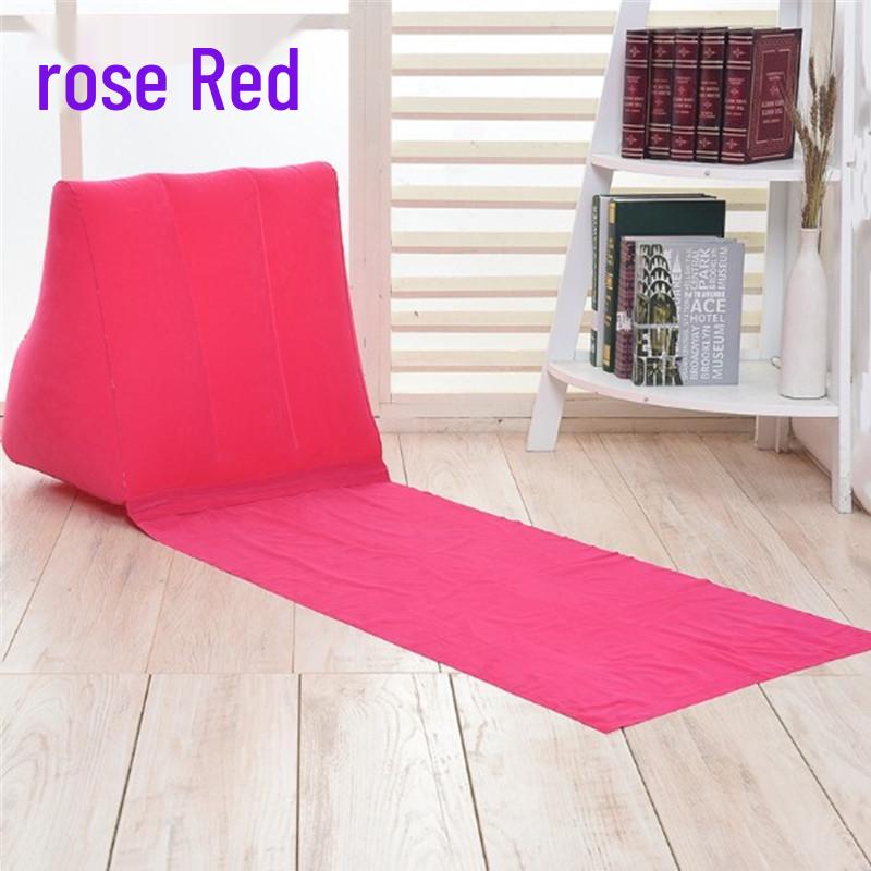 Inflatable Triangular Back Cushion Pillow - PVC Flocking Beach Mat