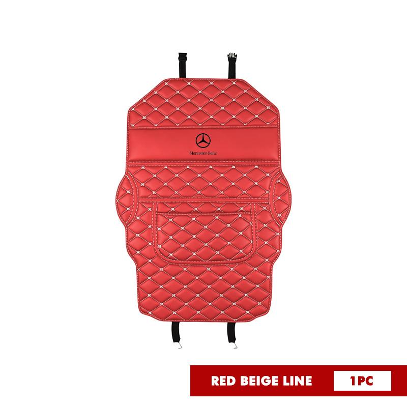 AABIB1 For Benz Car Logo Seat Back Protector Pad Leather Anti Kick Pads Anti Dirty Protect Mats AMG Exclusive A C E R V Class CLA CLS
