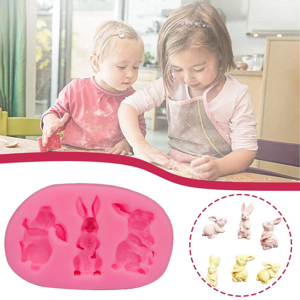 Пасхальная силиконовая форма для выпечки, украшение для торта, корзина с кроликом, цветок, кролик, яйца