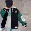 Children's Baseball Jacket Boy Bomber Jacket Spring and Autumn Cool Boy Coat Kids Letter Print Outerwear 3-14Y