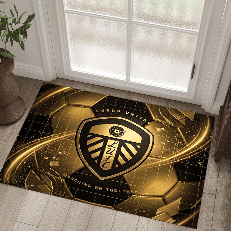Футбольный дизайн Leeds United Хрустальный бархатный ковер Уютный Не?Нескользящий ковер с принтом для спальни, гостиной, прихожей