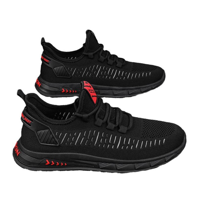 Мужская обувь 2024 года, новые летние повседневные дышащие сетчатые кроссовки с мягкой подошвой для бега, модные мужские кроссовки из сетчатой ткани