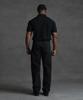 PHERMENON Muscle Fit Lettering Plain Collared T-Shirt - Black