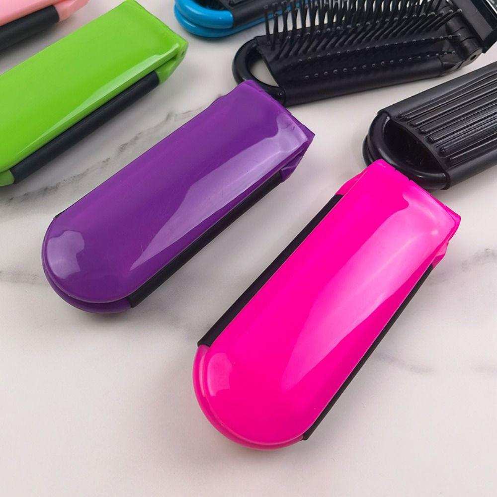 Anti Static Air Bag Hair Comb Mini Massage Comb Fashion Foldable Hair Brush with Mirror  Travel