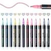 12 Pieces Of Glitter Marker Pens Acrylic Paint Permanent Painting Pen