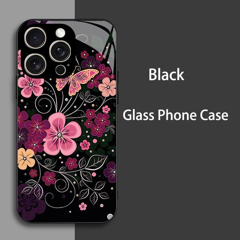 Закаленное Стекло Чехол Для Телефона Для iPhone 14 13 12 11 15 Pro Max Plus Mini X XS Max XR 7 8 6 6s Plus Жесткий ПК Ударопрочный Задний Бампер
