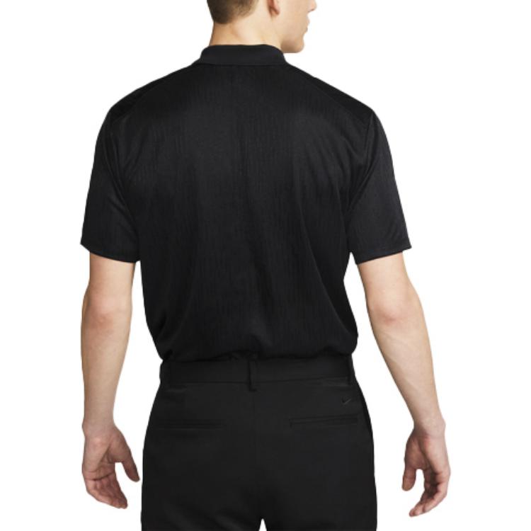 Nike Polo Shirts Men's Black Polo Collar Moderate Straight Fit DV8538-010