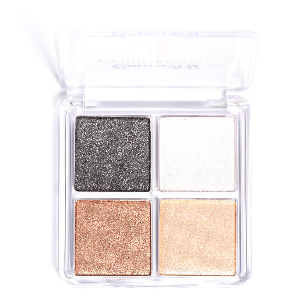 4-цветные тени для век, матовая перламутровая палитра теней для век, различные цвета и комбинации