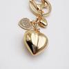 Sweet Cool Wind Big and Small Peach Heart Keychain Y2k Niche Diamonds Love Bag Pendant Decoration Accessories for Women
