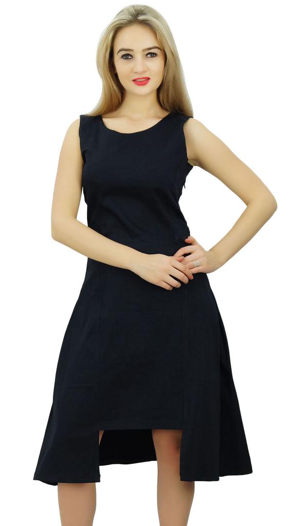 Bimba Женское А-симметричное платье с круглым вырезом без рукавов, формальное повседневное платье