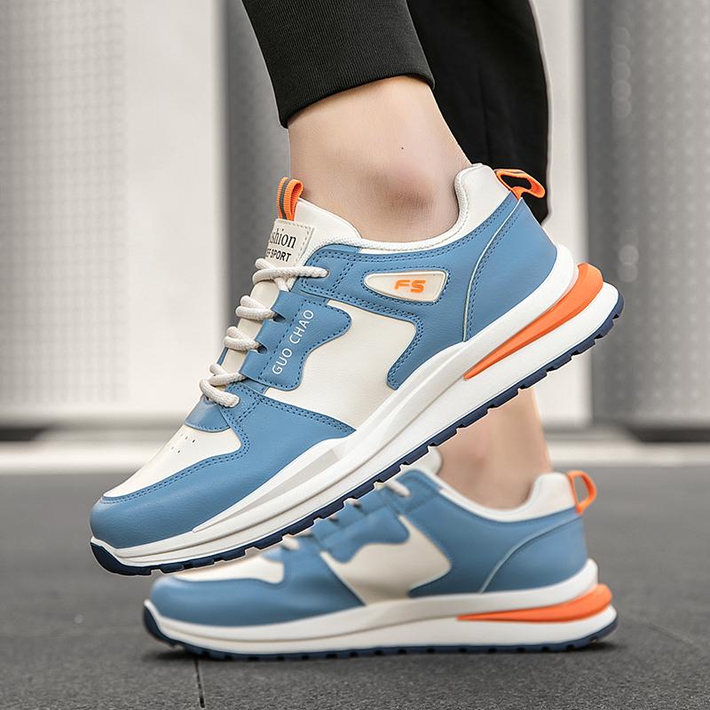 New Fashion Men 's Four Seasons Comfortable Thick Sole Shoes Students BoysTrending Soft Sole Breathable Casual Running Sneakers