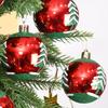6/24pcs Colored Painting Christmas Balls Glitter Christmas Tree Hanging Pendant Ornament Home New Year Party Gift Decoration