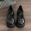 Толстая подошва, усиливающая универсальность, черный светлый носок, японские маленькие кожаные туфли для женщин, осень и зима 2025, новые французские популярные туфли Мэри Джейн
