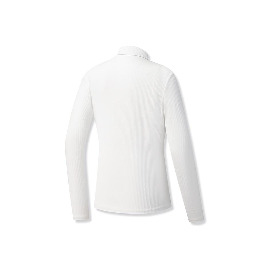 Fila Повседневная спортивная простая вязаная рубашка-поло с длинным рукавом серии Golf для женщин, топы, нефритово-белый A11W545212FWT