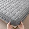 Solid Color Skin-friendly Washed Cotton Bed Sheet Anti-dust Anti-slip Quilted Thickened Bed Cover Home Bedroom Protective Cover