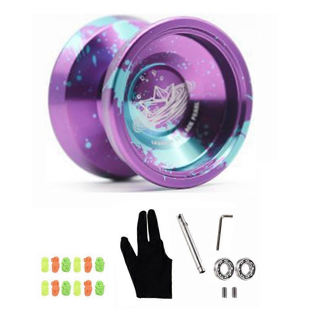 X2 Professional Unresponsive Yoyo with Replaceable Responsive Bearings Strings and 2 Yo-Yo Gloves Gift B