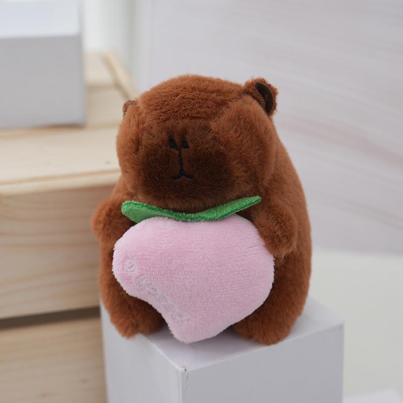 Качественный плюшевый брелок-капибара премиум-класса с мягким наполнителем из полипропиленового хлопка, идеально подходит для подарков детям