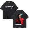 Винтажная стираная футболка с графикой The Weeknd Мужская Женская Харадзюку Повседневная Футболки с коротким рукавом Эстетичная одежда Уличная одежда Топы