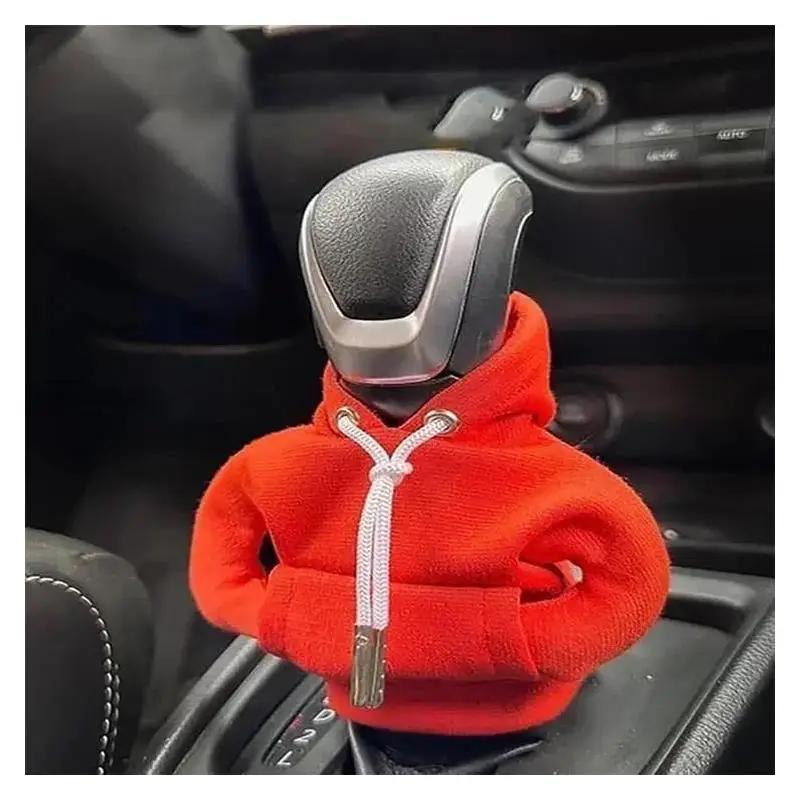 Универсальная толстовка с капюшоном для автомобиля, чехол для рычага переключения передач, толстовка с капюшоном, чехол для рычага переключения передач, свитер, украшения для автомобиля