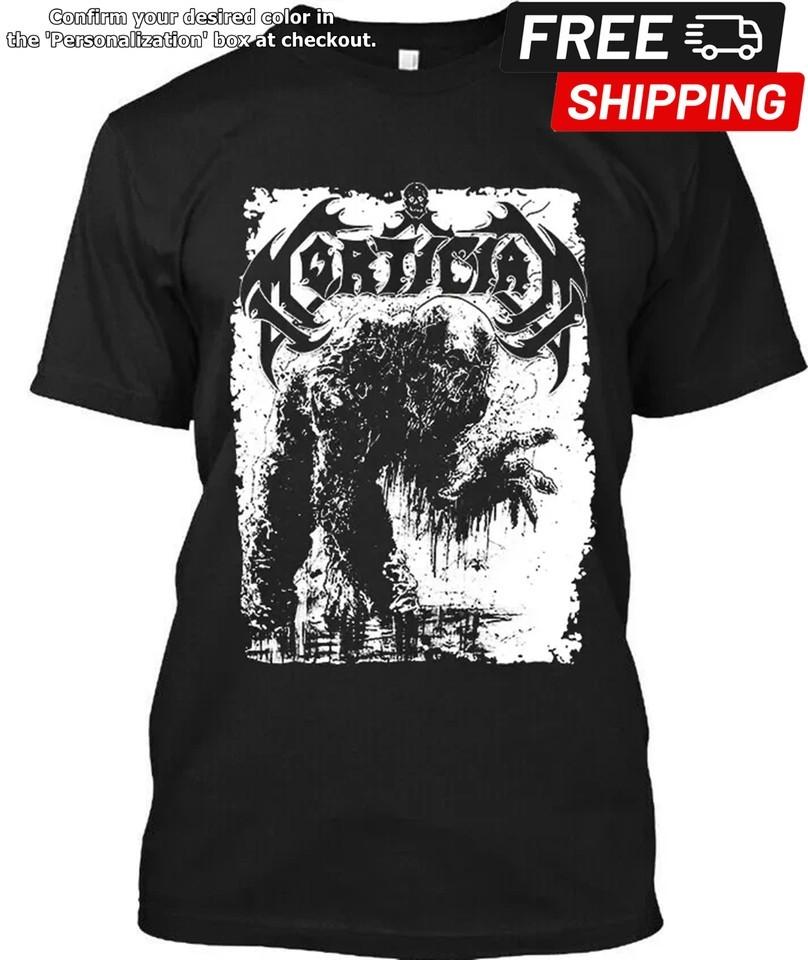 Новый с биркой Mortician Американская Grindcore Метал-группа Музыка Графика Ретро Футболка S3XL Унисекс Футболка