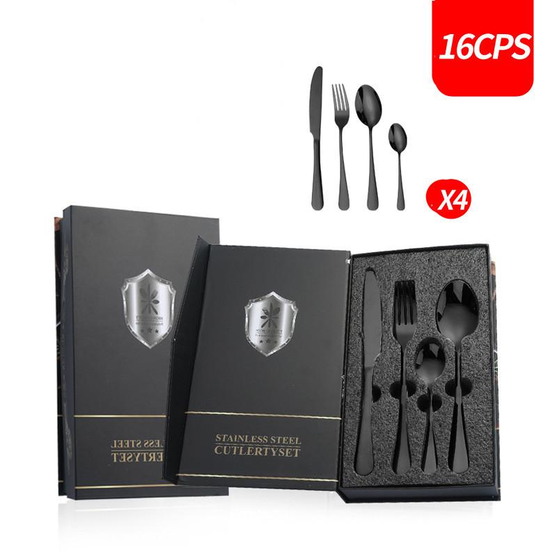 16 шт. 20 шт. 24 шт. Набор столовых приборов из нержавеющей стали Rainbow Dining Tableware Knife Fork Coffee Spoon Tableware Western Dinner Hotel Flatware