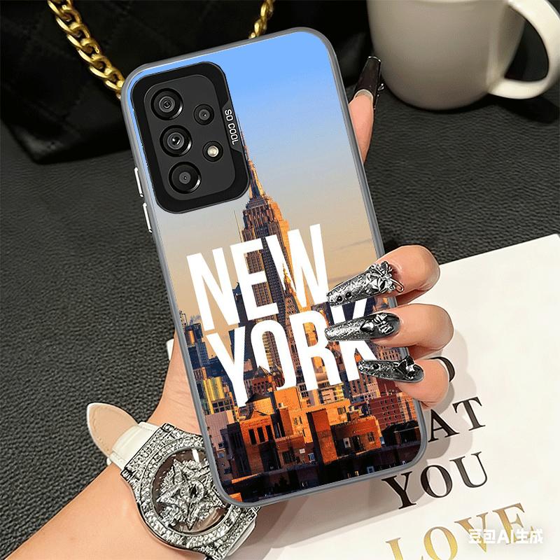 Мягкий чехол для телефона NYC New York City для Samsung A17 A16 A15 A14 A13 A57 A56 A55 A54 A53 A37 A36 A35 A34 A33 A26 A25 A24 A23 A52