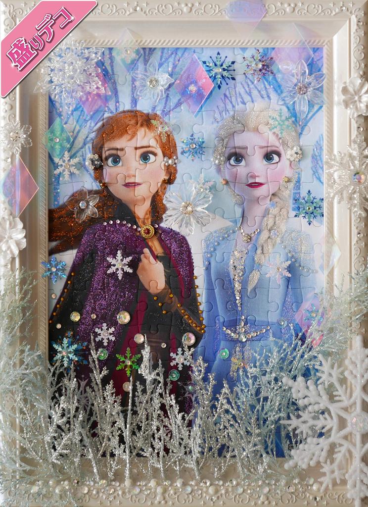 Epoch 108-Piece Jigsaw Puzzle Disney Elsa & Anna (Icy White) (18.2x25.7cm) [Puzzle Decoration]