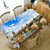 Arch Bridge View Pattern Tablecloth Thicken Cotton Rectangular Round Table Cloth For Wedding Picnic Party