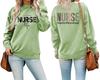 Универсальная женская толстовка с европейским принтом спереди и сзади 'Nurse Inspire Love Heal'