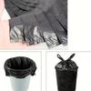 100pcs Heavy-Duty Black Plastic Trash Bags with Easy-Tie Handles - Leak-Proof, Disposable Garbage Liners for Home & Office Use