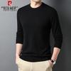 Pierre Cardin Men's Solid Crew Neck 100% Wool Sweater