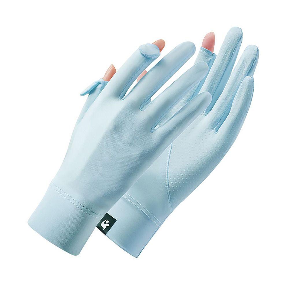 Перчатки для сенсорных экранов с защитой от ультрафиолета, перчатки для верховой езды Ice Silk, полезные солнцезащитные перчатки для улицы