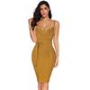 Spring Elegant Sexy Bandage Dress Slim Belt Evening Dress Party Women's Wear