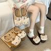 Three-dimensional Cat Bag Head Versatile Casual Slippers Women's Autumn and Winter Retro Cute Cartoon Outer Wear Thick-bottomed Bag Head Mop