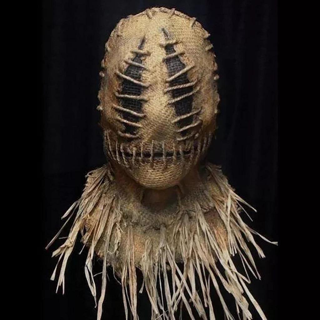 New Scary Scarecrow Halloween Mask Latex Premium Scarecrow Headgear Sack Ghost Head