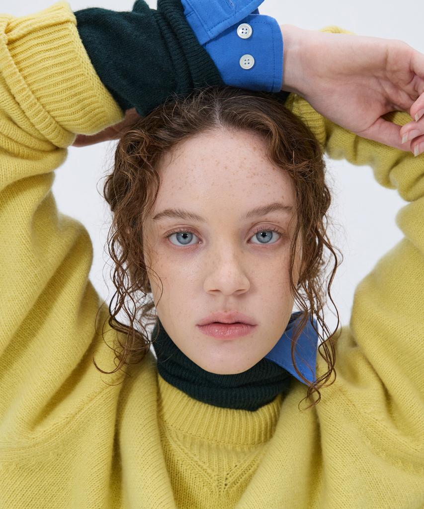 NOHANT Essential Cashmere Knit Sweater Lime